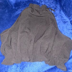 SHEIN Black Halter Top with Smocked Hem